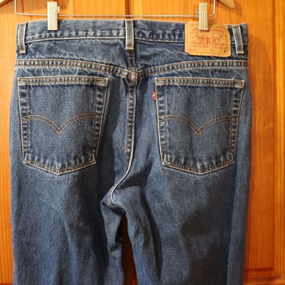 Levi’s 505 Vintage 90s Lower Rise Straight Leg Denim Jeans Made in USA Sz 14 - Picture 5 of 11
